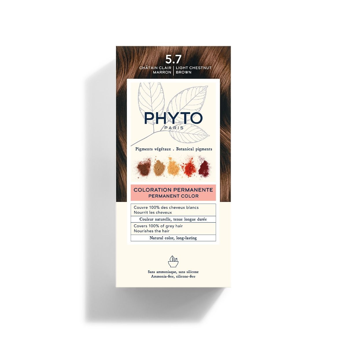 PHYTO FARBA DO WŁOSÓW 5.7 Jasny kasztanowy brąz