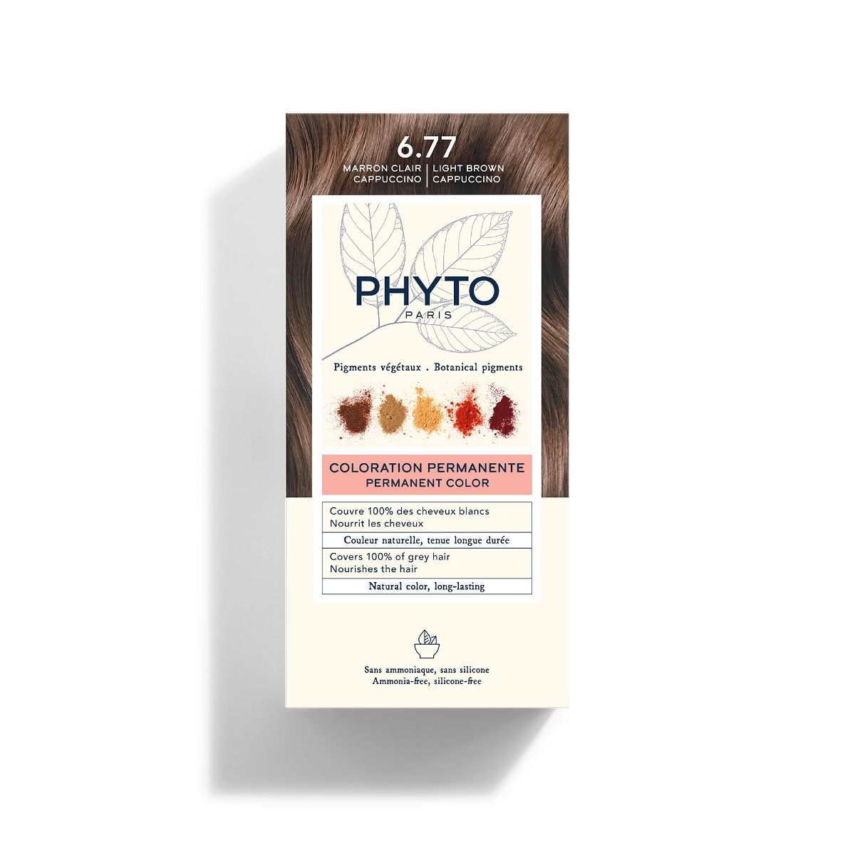 PHYTO FARBA DO WŁOSÓW 6.77 Jasne brązowe cappuccino